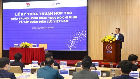 EVN và Trung ương Đoàn TNCS Hồ Chí Minh ký kết thỏa thuận hợp tác giai đoạn 2022-2026