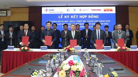 Ký hợp đồng EPC dự án Trạm biến áp 220kV Vĩnh Hảo và đường dây đấu nối