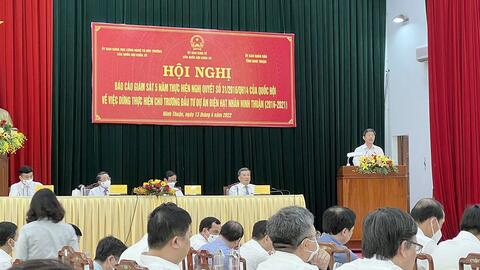 EVN tham gia đoàn công tác Quốc hội về giám sát dừng thực hiện chủ trương đầu tư Dự án điện hạt nhân Ninh Thuận