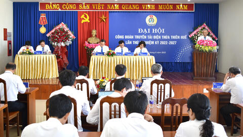 Công đoàn CSTV Truyền tải điện Thừa Thiên Huế tổ chức đại hội X, nhiệm kỳ 2022-2027