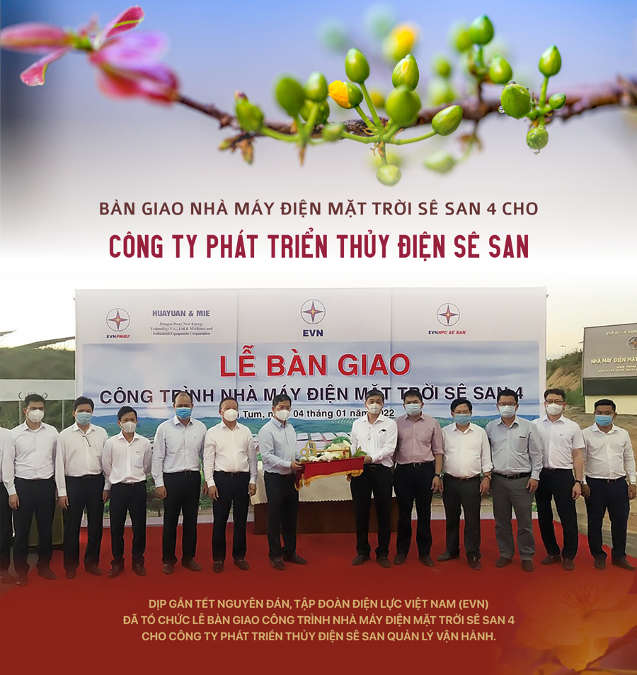 Bàn giao Nhà máy Điện mặt trời Sê San 4 cho Công ty Phát triển thủy điện Sê San - Ảnh 1