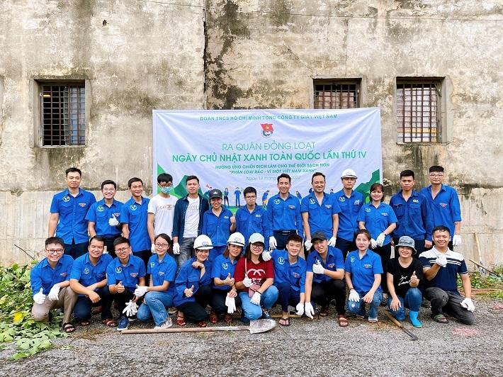 đoàn thanh niên Tổng Công ty Giấy Việt Nam tham gia Ngày Chủ nhật xanh